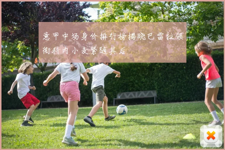 意甲中场身价排行榜揭晓巴雷拉领衔科内小麦紧随其后